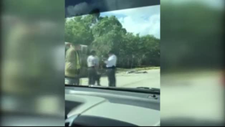 Accidente de un autobús de turistas en México