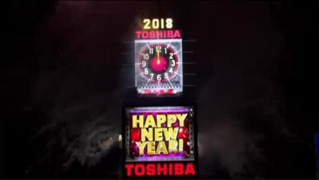 Miles de neoyorquinos reciben el Año Nuevo en Times Square