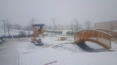Imágenes enviadas por los lectores de Diario de Navarra de las luvias y las nieves del 6 de enero de 2018.