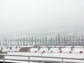 Imágenes enviadas por los lectores de Diario de Navarra de las luvias y las nieves del 6 de enero de 2018.