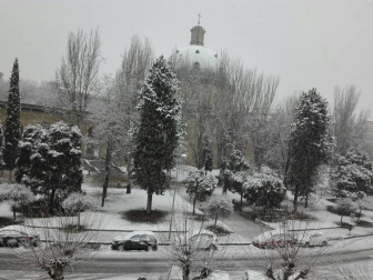 Imágenes enviadas por los lectores de Diario de Navarra de las luvias y las nieves del 6 de enero de 2018.
