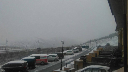 Imágenes enviadas por los lectores de Diario de Navarra de las luvias y las nieves del 6 de enero de 2018.