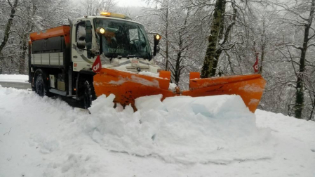 Imágenes enviadas por los lectores de Diario de Navarra de las luvias y las nieves del 6 de enero de 2018.