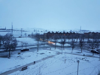 Imágenes enviadas por los lectores de Diario de Navarra de las luvias y las nieves del 6 de enero de 2018.