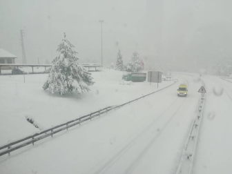 Imágenes enviadas por los lectores de Diario de Navarra de las luvias y las nieves del 6 de enero de 2018.