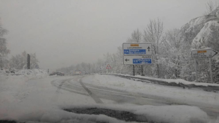 Imágenes enviadas por los lectores de Diario de Navarra de las luvias y las nieves del 6 de enero de 2018.