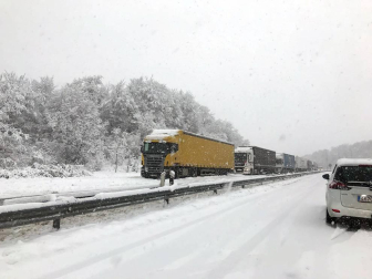 Imágenes enviadas por los lectores de Diario de Navarra de las luvias y las nieves del 6 de enero de 2018.