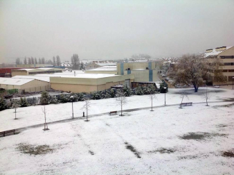 Imágenes enviadas por los lectores de Diario de Navarra de las luvias y las nieves del 6 de enero de 2018.