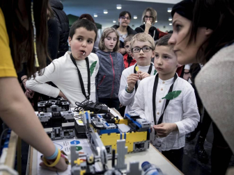 Imágenes de la final de la First Lego League celebrada en Navarra.