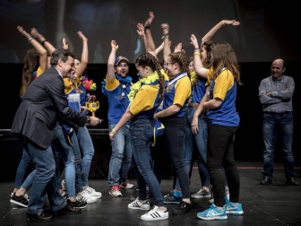 Imágenes de la final de la First Lego League celebrada en Navarra.