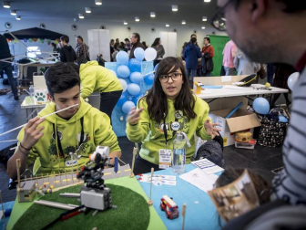 Imágenes de la final de la First Lego League celebrada en Navarra.