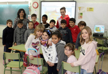 Escolares del colegio Alfonso X el Sabio.