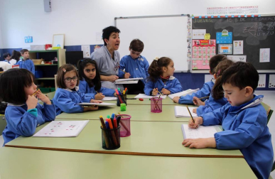 Escolares del colegio Alfonso X el Sabio.