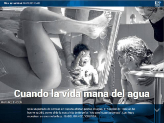 Además, los partos en el agua, en auge en España.