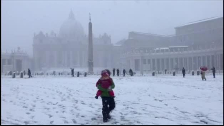 Espectaculares imágenes de la nevada en Roma