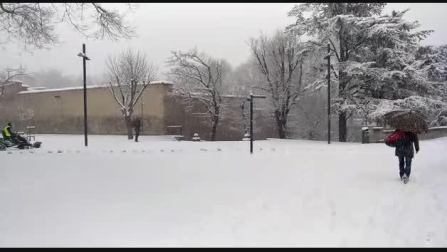 La nieve tiñe de blanco la Taconera
