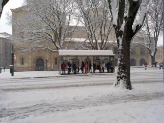 Nieve en Pamplona