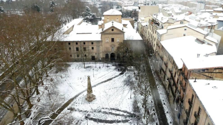 Estampas de todos los rincones de Navarra bajo el manto blanco caído el último día de febrero.