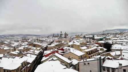 Estampas de todos los rincones de Navarra bajo el manto blanco caído el último día de febrero.