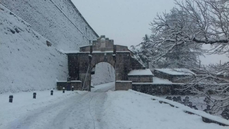 Estampas de todos los rincones de Navarra bajo el manto blanco caído el último día de febrero.