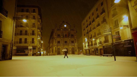 Estampas de todos los rincones de Navarra bajo el manto blanco caído el último día de febrero.