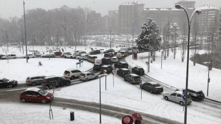 Estampas de todos los rincones de Navarra bajo el manto blanco caído el último día de febrero.