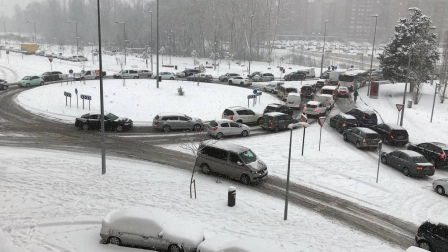 Estampas de todos los rincones de Navarra bajo el manto blanco caído el último día de febrero.