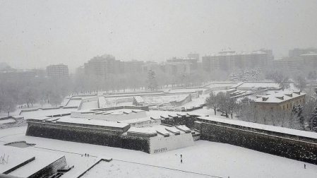 Estampas de todos los rincones de Navarra bajo el manto blanco caído el último día de febrero.