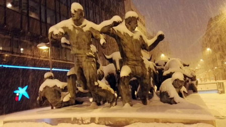 Estampas de todos los rincones de Navarra bajo el manto blanco caído el último día de febrero.