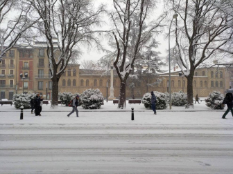 Nieve en Pamplona