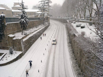 Nieve en Pamplona