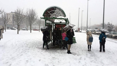 Nieve en Pamplona
