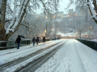 Nieve en Pamplona