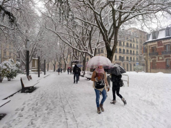 Nieve en Pamplona