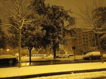 Nieve en Pamplona