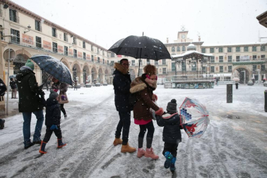 Imágenes de la nieve que ha llegado ala Ribera de Navarra este 27 de febrero de 2018