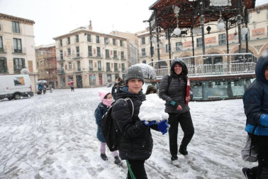 Imágenes de la nieve que ha llegado ala Ribera de Navarra este 27 de febrero de 2018