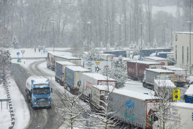 La nevada en Navarra cancela vuelos y autobuses y corta el tráfico de trenes