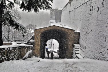 La nevada en Navarra cancela vuelos y autobuses y corta el tráfico de trenes