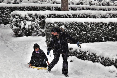 La nevada en Navarra cancela vuelos y autobuses y corta el tráfico de trenes
