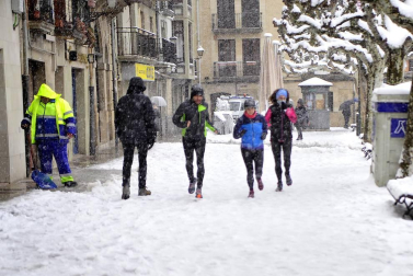 La nevada en Navarra cancela vuelos y autobuses y corta el tráfico de trenes
