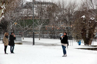 La nevada en Navarra cancela vuelos y autobuses y corta el tráfico de trenes