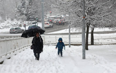 La nevada en Navarra cancela vuelos y autobuses y corta el tráfico de trenes