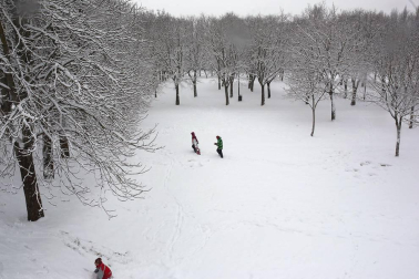 La nevada en Navarra cancela vuelos y autobuses y corta el tráfico de trenes