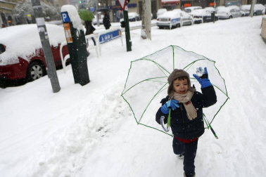 La nevada en Navarra cancela vuelos y autobuses y corta el tráfico de trenes