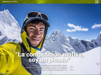 Además, la pasión deportiva de Kilian Jornet.