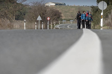 Los peregrinos emprendieron el camino a Javier desde Tierra Estella este viernes