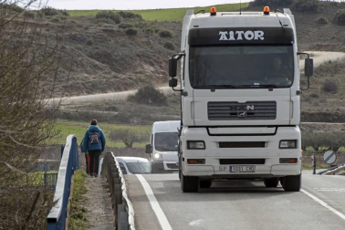 Los peregrinos emprendieron el camino a Javier desde Tierra Estella este viernes