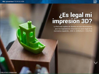 Además, la cobertura legal de las impresiones 3D.