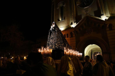 La imagen salió este viernes 16 de marzo de la iglesia de San Lorenzo y recorrió el tradicional tryecto hasta la seo pamplonesa.